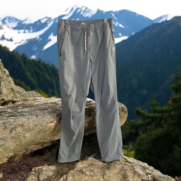 L.L. Bean Gray Hiking Outdoor Pant with Drawstring Waist small 30” inseam - Picture 1 of 7
